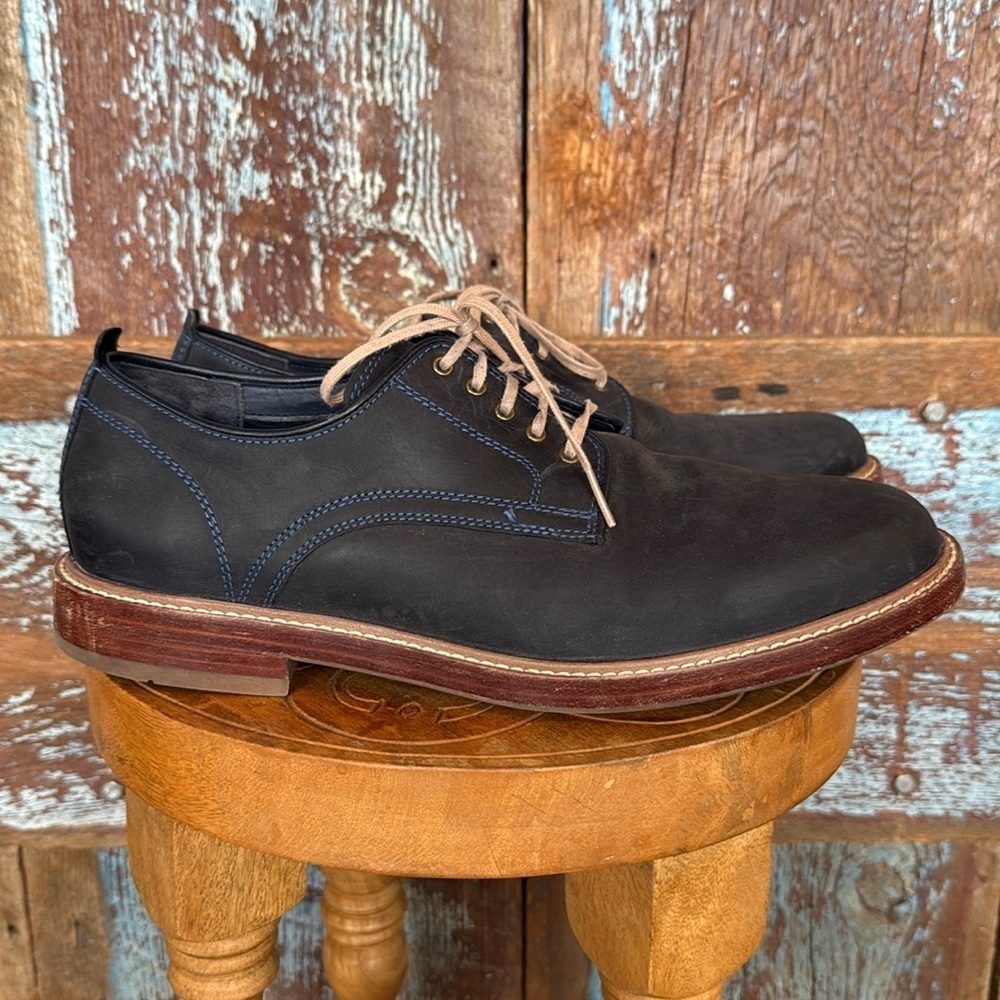 Cole Haan Tyler Grand Oxford Mens Navy Blue Leather Dress Shoe Size 10.5M